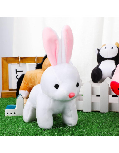 Kasyat 6 Mini Juguetes de Peluche Animales de Granja 13 cm