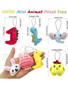 Juego de 40 Mini Juguetes de Peluche Animales XIPEGPA 2