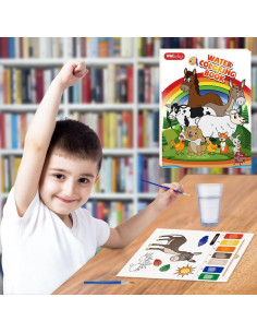 Libro de Pintura Acuarela YMluky Animales de Granja 2