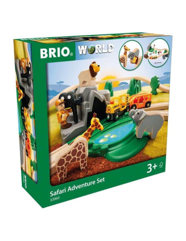 Set Aventura Safari BRIO 33960 - 26 Piezas de Madera