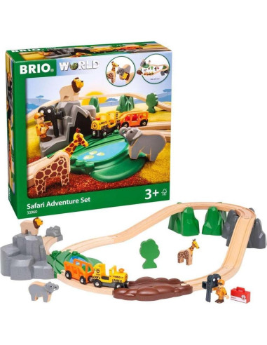 Set Aventura Safari BRIO 33960 - 26 Piezas de Madera
