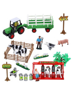 Juego de Granja Lechera Liberty Imports 23 Piezas con Animales