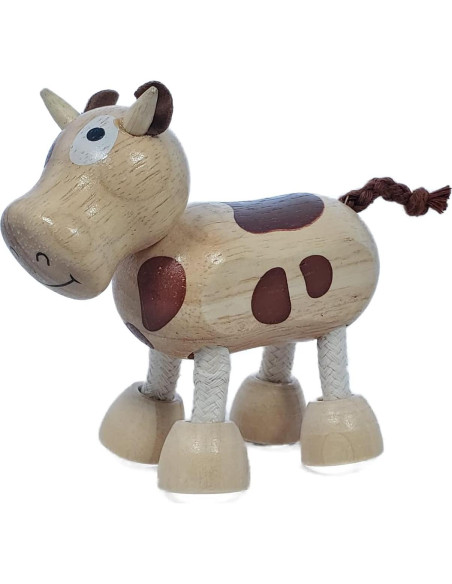 Juguetes de Animales de Granja TEKOR - Madera Natural 4 Piezas