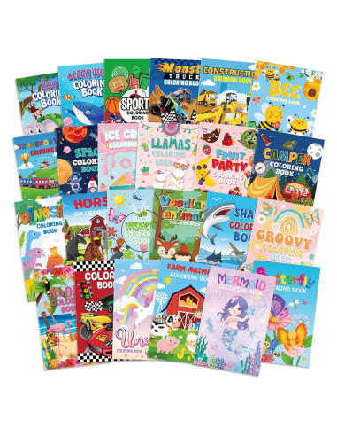 24 Libros de Colorear para Niños Cinrobiye 6x4 cm Diversión