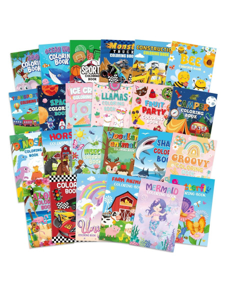 24 Libros de Colorear para Niños Cinrobiye 6x4 cm Diversión