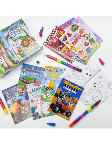 24 Libros de Colorear para Niños Cinrobiye 6x4 cm Diversión