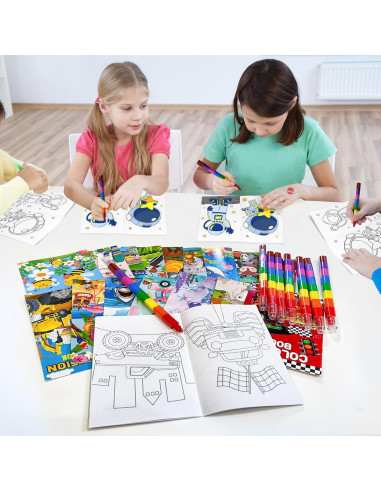 24 Libros de Colorear para Niños Cinrobiye 6x4 cm Diversión