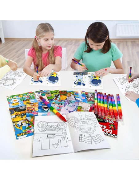 24 Libros de Colorear para Niños Cinrobiye 6x4 cm Diversión