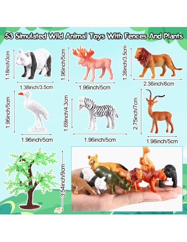105 Piezas Juguetes de Animales Safari WinnerWhy Realistas