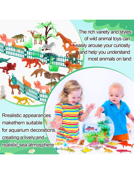 105 Piezas Juguetes de Animales Safari WinnerWhy Realistas