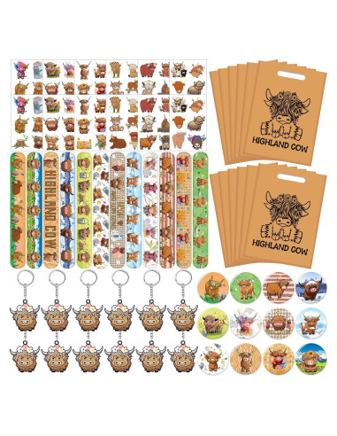 Recuerdos de Fiesta Vaca de Tierras Altas 12 Piezas