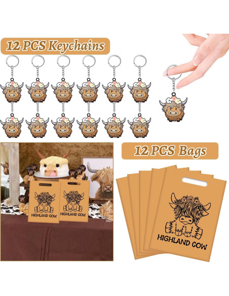 Recuerdos de Fiesta Vaca de Tierras Altas 12 Piezas