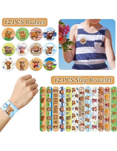 Recuerdos de Fiesta Vaca de Tierras Altas 12 Piezas