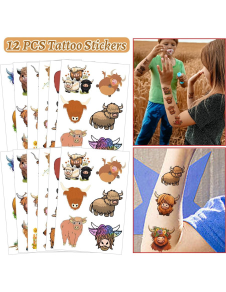 Recuerdos de Fiesta Vaca de Tierras Altas 12 Piezas