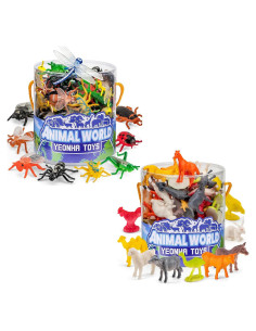 Conjunto 120 Piezas Insectos y Animales de Granja Realistas