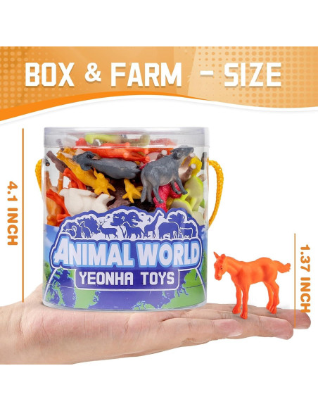 Conjunto 120 Piezas Insectos y Animales de Granja Realistas