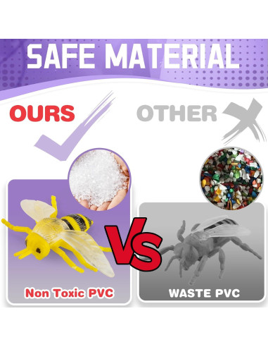 Conjunto 120 Piezas Insectos y Animales de Granja Realistas