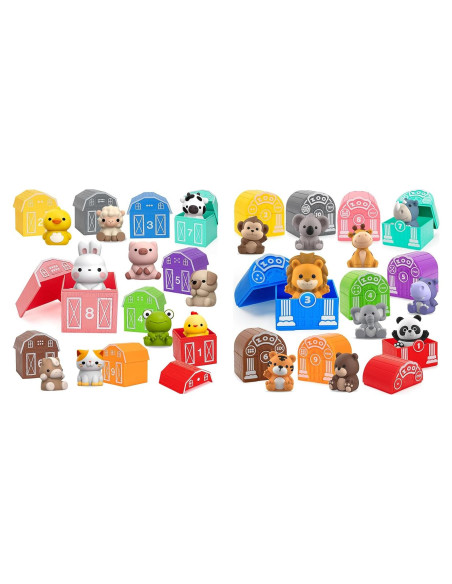 Juguetes de Aprendizaje Aigybobo 40 Piezas Animales Montessori