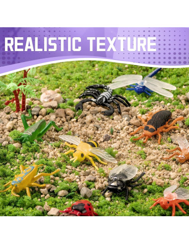 Conjunto 120 Piezas Insectos y Animales de Granja Realistas