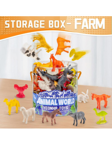 Conjunto 120 Piezas Insectos y Animales de Granja Realistas