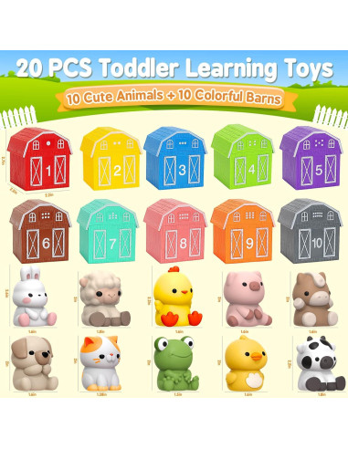 Juguetes de Aprendizaje Aigybobo 40 Piezas Animales Montessori