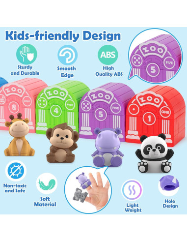 Juguetes de Aprendizaje Aigybobo 40 Piezas Animales Montessori