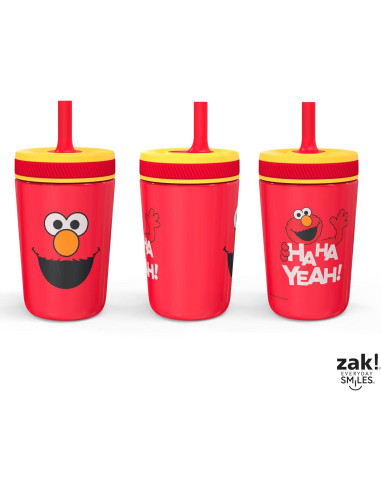 Taza Sippy 12oz Zak Designs Elmo Acero Inoxidable Aislada
