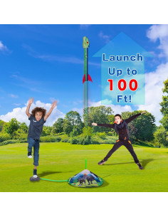 Lanzador de Cohetes Dinosaurio Gizzjoy 4 Cohetes 30,48 m 2