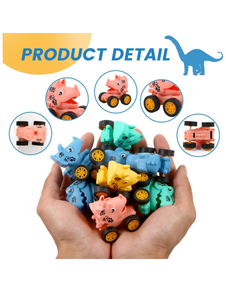 Juego de 18 Coches de Dinosaurios Retroceso Manmel