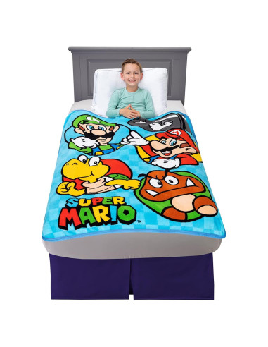Cobertor Super Suave Franco Kids Mario 116x152 cm