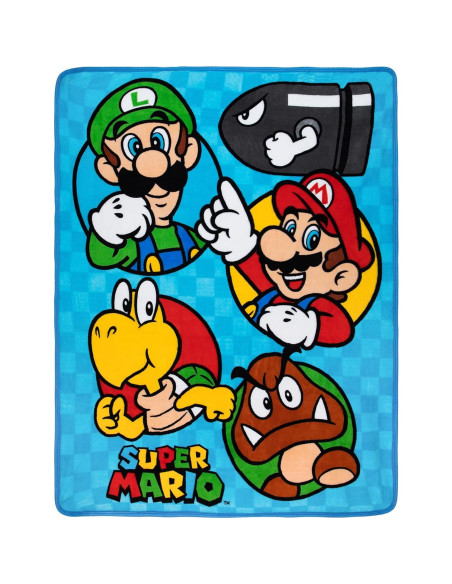 Cobertor Super Suave Franco Kids Mario 116x152 cm