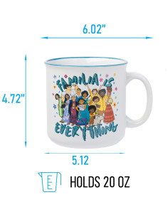 Taza Cerámica Glitter Disney Encanto 0.58 kg 20 oz 2