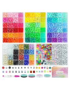 Kit de Fabricación de Pulseras Sistenia 3500 Piezas 96 Colores