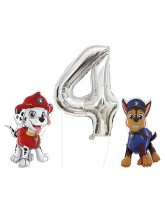 Paquete de globos Paw Patrol Toyland Chase y Marshall 3 piezas