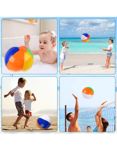 Paquete de 6 pelotas de playa Rindion 25,4 cm multicolor