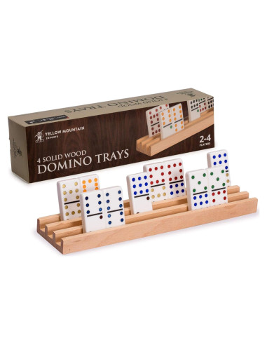 Estantes de Madera de Haya Premium - Set de 4 para Dominó