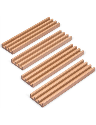 Estantes de Madera de Haya Premium - Set de 4 para Dominó
