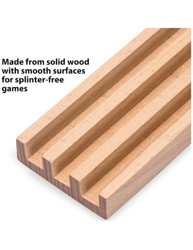 Estantes de Madera de Haya Premium - Set de 4 para Dominó