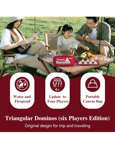 Dominó Triangular Smilejoy con Spinners - 56 Fichas