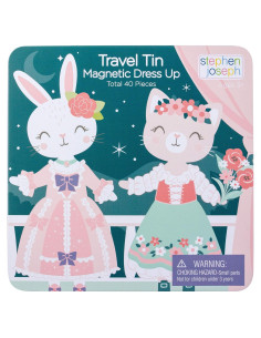 Lata de Viaje Magnética Stephen Joseph Conejo y Gato 40 Piezas