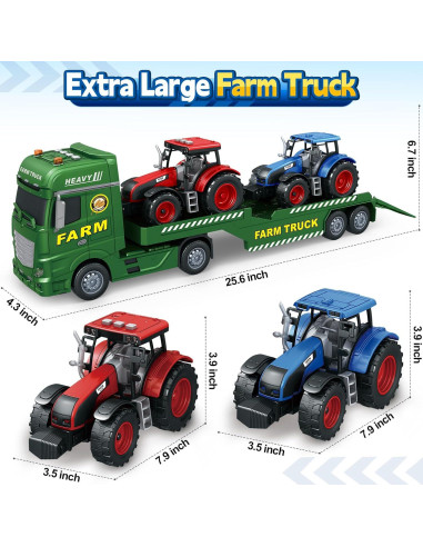 Camión de Granja BSTOYDER 63.5 cm con Luces y Sonidos