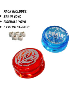 Yoyo Yomega Cerebro y Fireball Rojo Azul para Todos 2