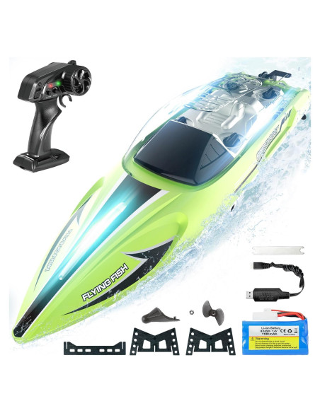 Barco RC BEZGAR HJ813 36 cm Verde 25 KMH Impermeable