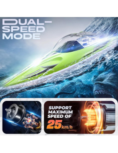 Barco RC BEZGAR HJ813 36 cm Verde 25 KMH Impermeable 2