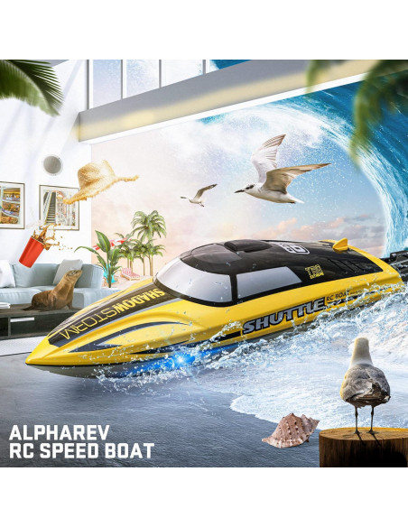 Barco RC ALPHAREV R208 32 km/h para Piscina y Lago