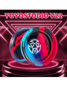 Yoyo Profesional YOYOSTUDIO V22 con Accesorios - Negro Azul Rojo 2