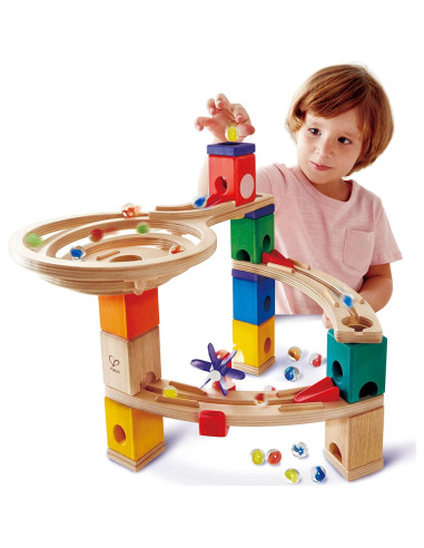 Hape Quadrilla Set de Canicas de Madera Carrera