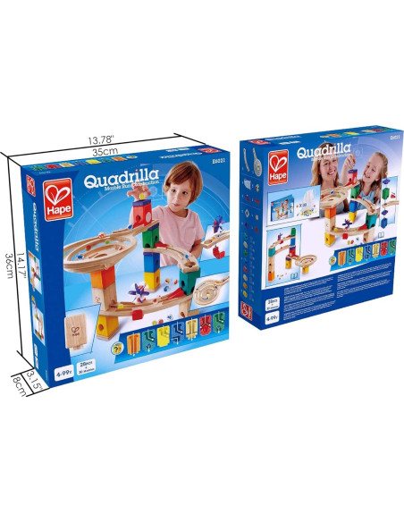 Hape Quadrilla Set de Canicas de Madera Carrera