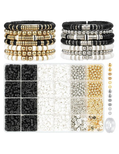 Kit de Fabricación de Pulseras Gionlion - 3000 Cuentas de Arcilla