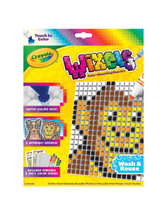 Kit de Actividades Crayola Wixels Animales, 2 Paneles y 8 Marcadores